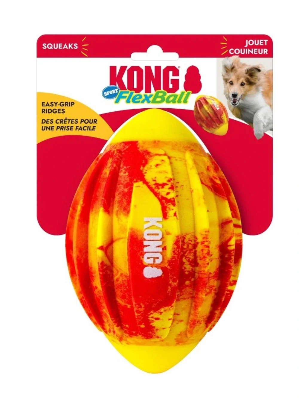KONG Flexball Sport Football Dog Toy